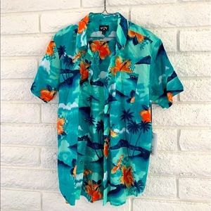 NWT-Billabong Sundays Floral Short Sleeve Shirt, Sz M